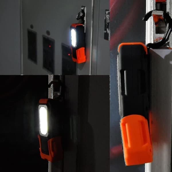 Fällbar lampa med magnetfot och virkning, 3-pack, bärbara batterier ingår ej