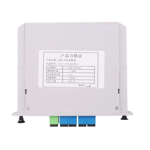 1:4 Fiberoptisk Plc Splitter Sc/upc 1x4 Lgx Boks Kassett Kort Innsetting Plc Splitter Modul