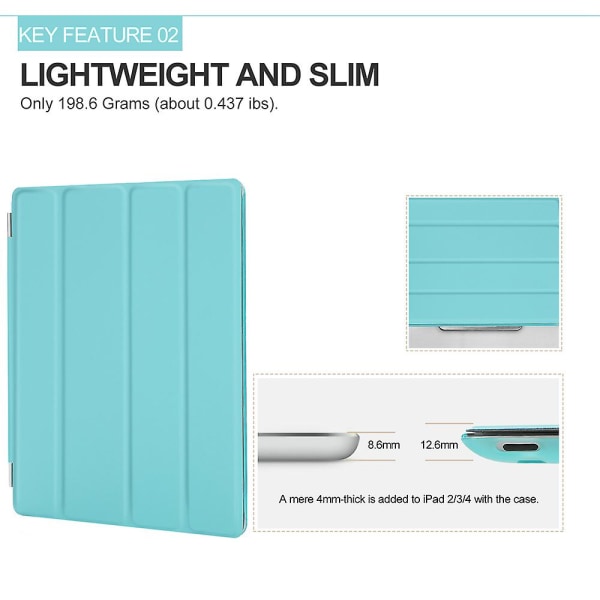Luksus Skinn Smart Magnetic Deksel Til Apple Ipad 2 3 4 Mini Air Pro Lot