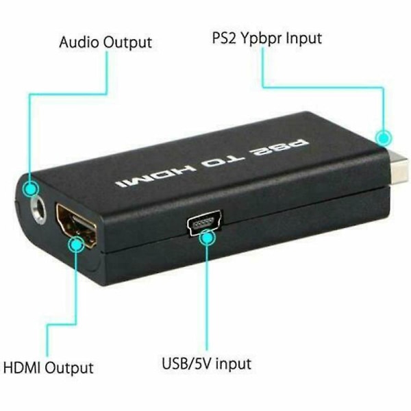 PS2-ääni- ja videokonvertoriadapteri AV-kaapeli 2:lle