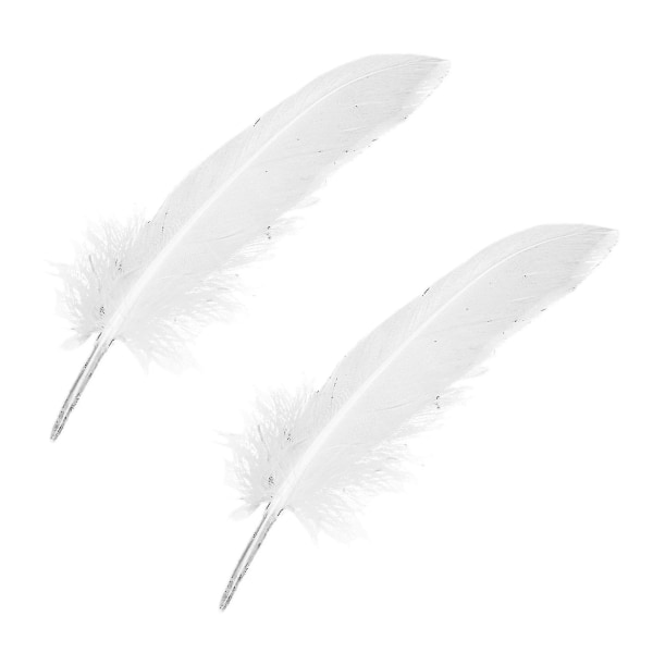 100 stk White Feathers Goose Craft Kompatibel med Party Hat Crafts 15-22 cm