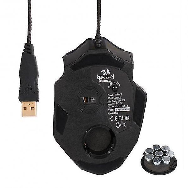 Kablet lys Rgb PC gaming mus med sideknapper