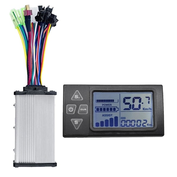 24v/36v/48v S861 LCD Ebike Display Dashbord+36v 350w Sinusformet Kontroller For Elektrisk Sykkel Bldc C