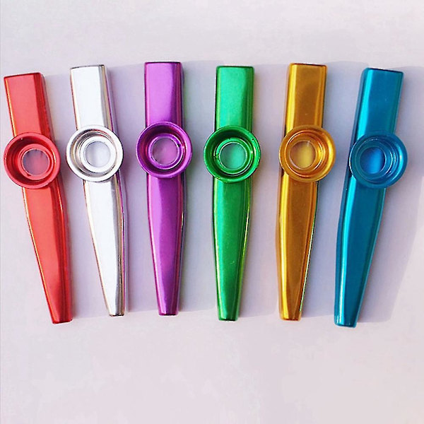 18 st metall Kazoo instrument flöjter följeslagare med Kazoo membraner för gitarr, ukulele, fiol, Pi