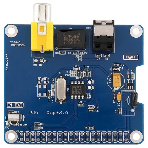 Sc07 Raspberry Pi Hifi Digi+ Digital Lydkort I2s Spdif Optisk Fiber Til Raspberry Pi 3 2 Model