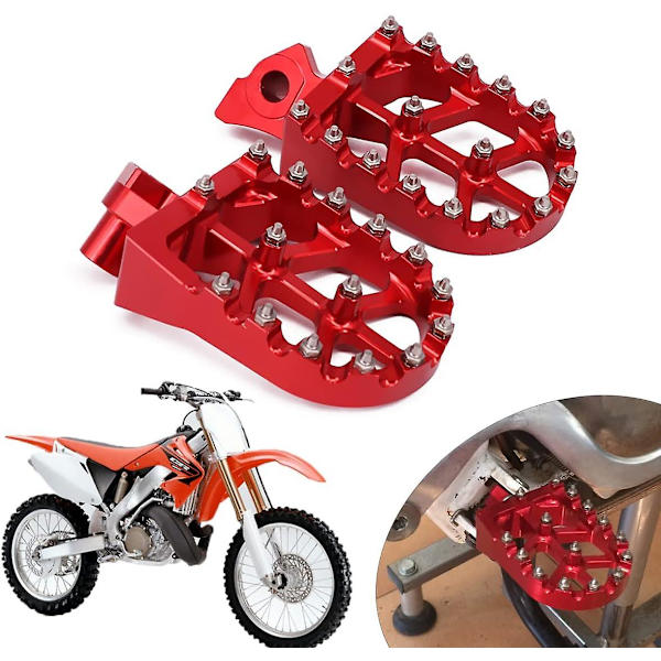 Motorcykel Fodhviler Rester Pedaler Kompatibel Honda Cr125 Cr250 1995 1996 1997 1998 1999 Cr500 1995-2005 Yz125 Yz250 Wr400 97 98 Rød