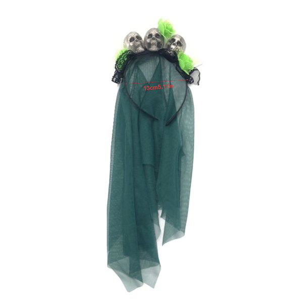 Halloween-naamiaisasusteet, tekokukka, hiuspanta, pääkallo, huntu, hiuspanta, päähine, hiusasusteet cosplay-juhliin orange