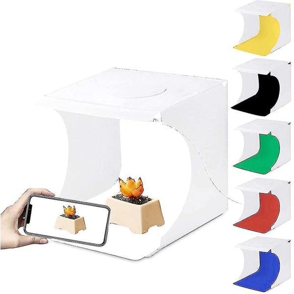 Fotoboks 7,8 tommer / 20 cm Mini Foldbar Lysboks Bærbar 550lm Lyspanel