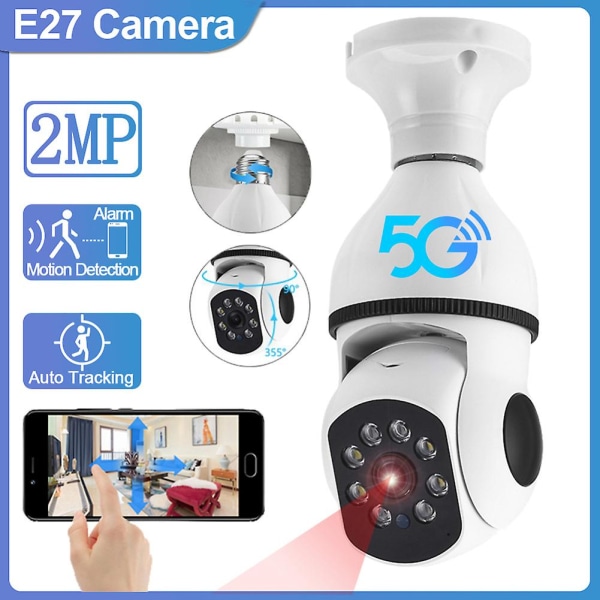 E27 Pære Kamera Automatisk Human Tracking Tovejs Audio Talk IP Kamera Wifi