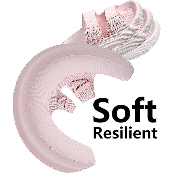 Sandaalit naisille ja miehille - Pillow Slippers - Kaksinkertainen solki säädettävät liukumäet - Eva Flat Sandaalit pink 39-40