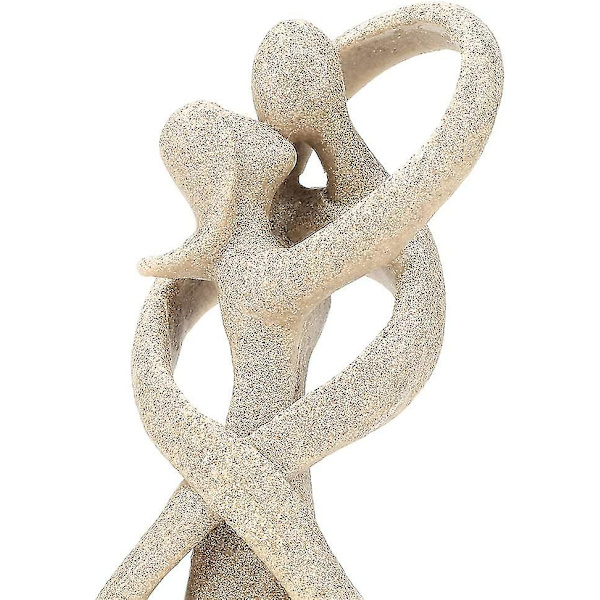 Abstrakt statue håndlaget sandstein carving kyssing par par statue skulptur Valentine