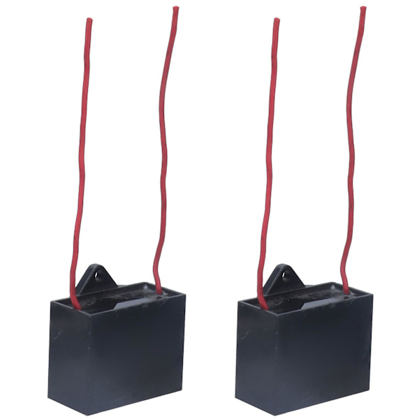 CBB61 loftsventilator kondensator 2 ledning 25UF 250VAC med 14cm ledningslængde, startkomponent (2stk)
