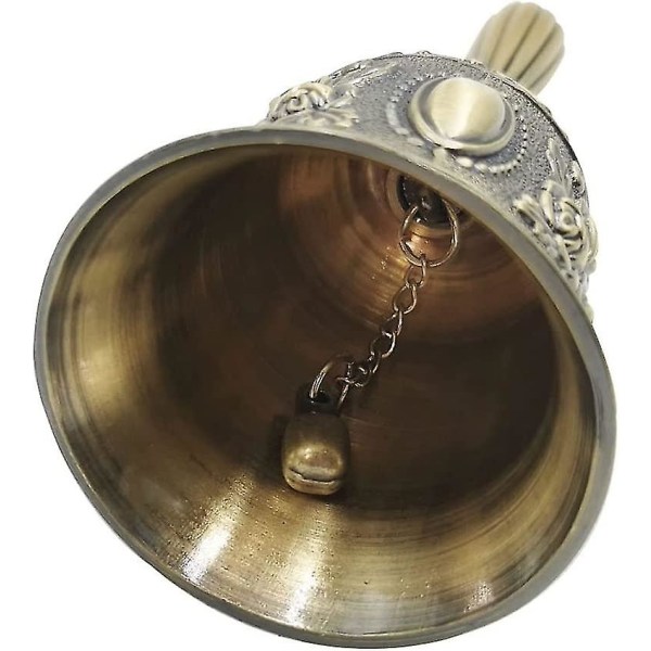 Retro Bronze Håndklokke Antik Messing Kaldeklokke Bryllupsklokkerbronze1stk
