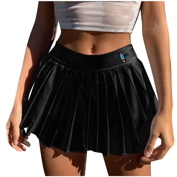 Forårsnederdele til kvinder 2023 Kvinders sexet sødt mønster nederdel Tynd sexet plisseret nederdel med kort side lynlås