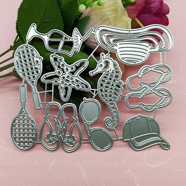 Strand Metal Die Cuts Ferie Serie Skæredøre DIY Prægnings Stencils Skabeloner