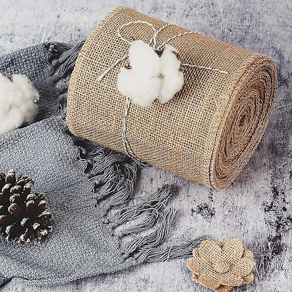 15 cm bred hessian - rustik bånd rulle til DIY håndværk dekoration, 10 meter