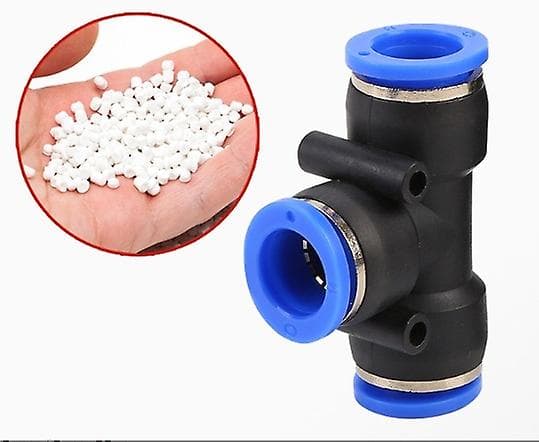 4 x blå tee-tee krympefitting (PE - 12) ytterdiameter 12mm