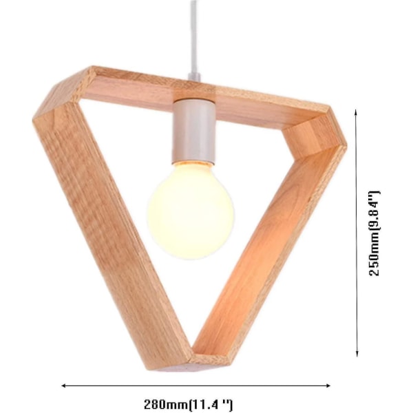 E27 Kreativ Hengelampe Industriell Tretaklampe Moderne Lysarmatur Luminaire Contemporain