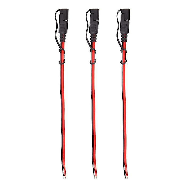 3 stk 14awg forlengelseskabel 2-pin hurtigkobling frakoblingsplugg 20a solbatteripanel pluggledning