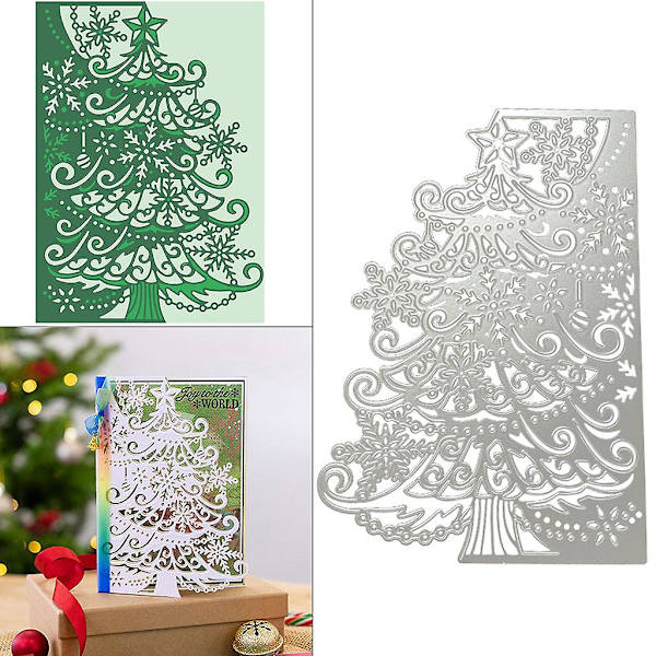 Xmas Tree Metallskärningsform Stencil Diy Scrapbooking Album Papperskortmall