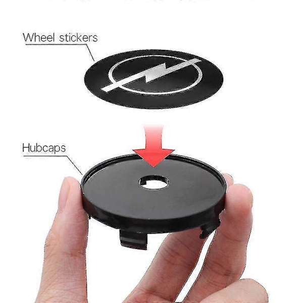 4 st 56mm 60mm Bilskylt Hjulcentrum Navkapsdekaler Autofälg Skydd för Opel Astra J H G K Insignia Corsa C Vectra Tillbehör