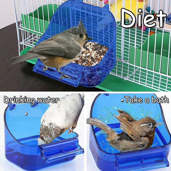 Fågelbad för bur Fågelbad låda