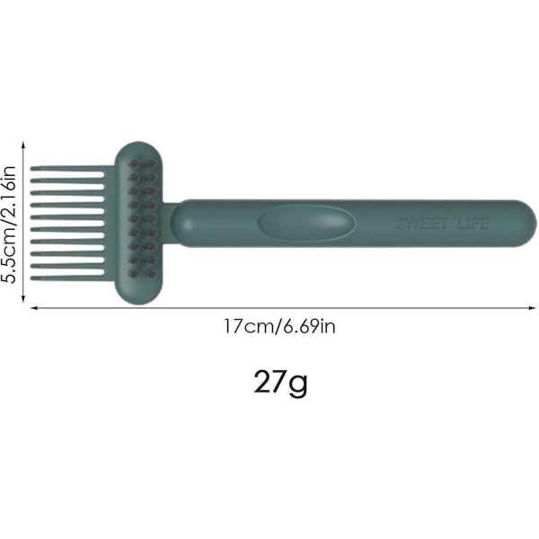 Kamman puhdistustyökalu, Mini-hiusharjan poistaja, joka ei helposti rikkoudu tai muodonmuutu, Mini-hiusharjan puhdistusrake, poistokampa, upotettu työkalu kamman puhdistamiseen Riilq