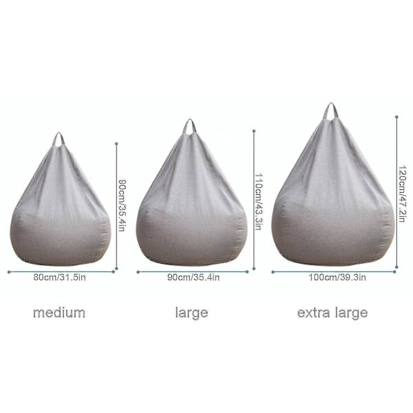 Varumärke Extra Stor Sittpuff Fåtölj Soffa Överdrag Inomhus Lat Sittpuff För Vuxna Barn Hotsale!