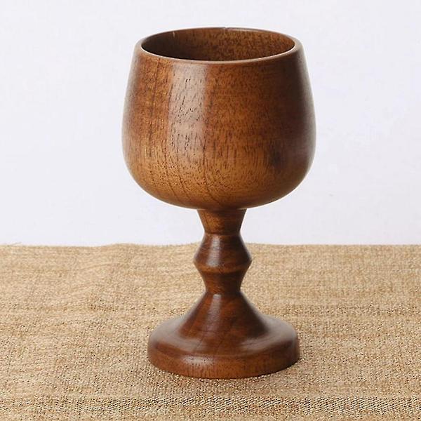 Naturlig träkopp bägare handgjord kaffe te öl juice mjölk mugg dryck 7,5x13cm