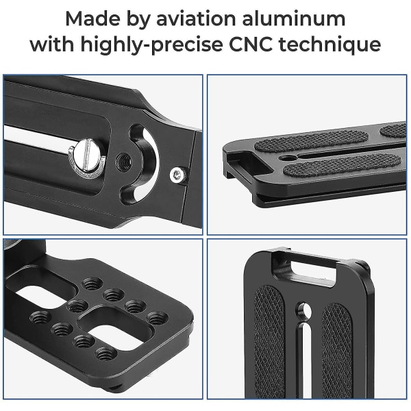 Newway Dslr Kamera L-beslag Stativ Hurtigudløserplade Kompatibel Canon Nikon Sony Dji Osmo Ronin Stabilisator