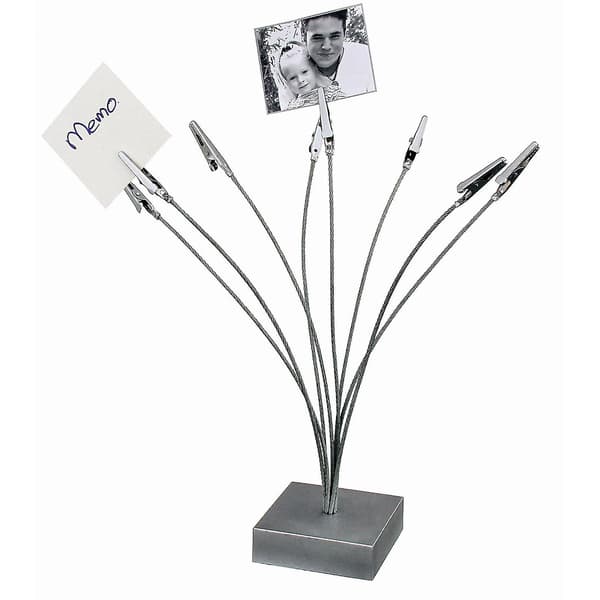 Bildeholder for bord med tregrein-design og klips