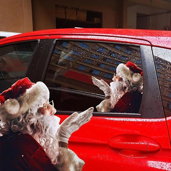 Julemandens Bilsticker til Bagruden - Sjove Bilstickers a