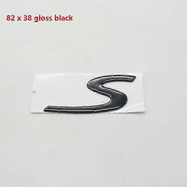 Baklucka Dekal S-Logotyp för Cayenne Bilstjärna Emblem 82 x 38 gloss black