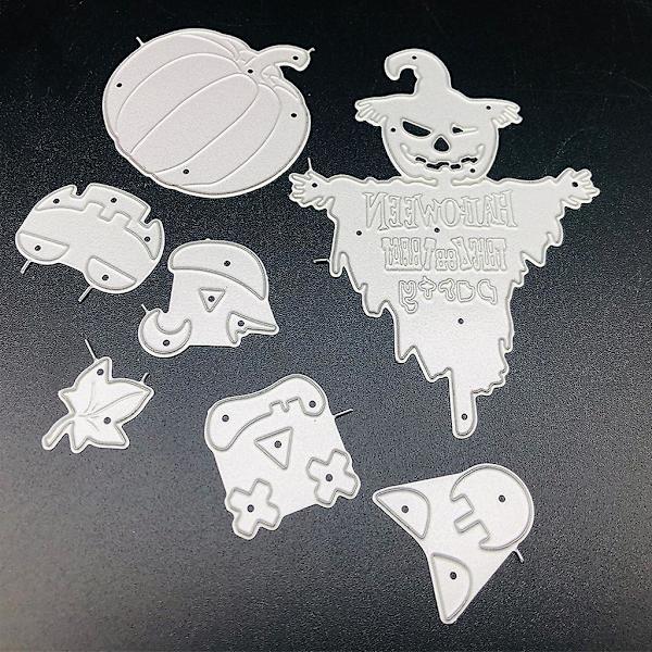 Halloween Spøgelse Græskar Metal Skæredør Skabelon Diy Scrapbooking Album Papir Kort Skabelon Form Embossing Håndværk Dekoration