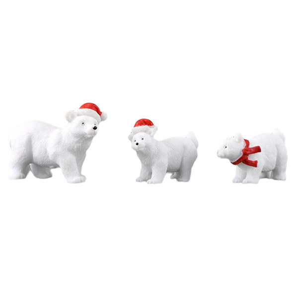 Hartsi Pola-r Karhu Eläinpatsas Diy Miniatyyri Keijupuutarhan Kasvikoriste - 3 Osan Sarja