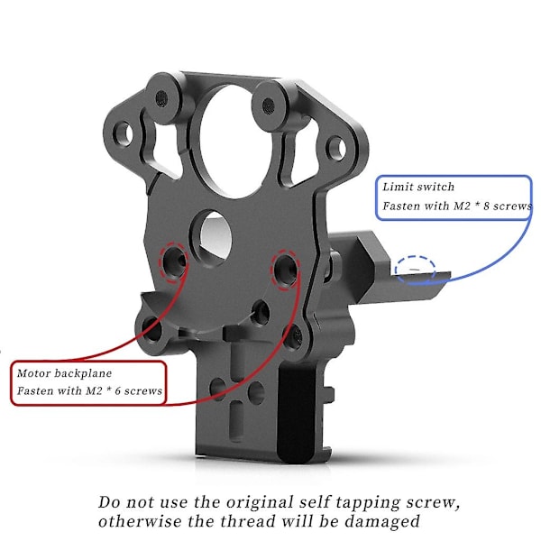 För Voron 0.1 Metall Slide Rail Mount Motor Backplate För Att Förhindra Hotend Tilting