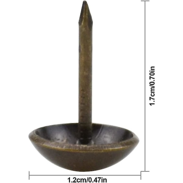 Messing Tommelknapper 100 stk. Tegnepinde Kortnåle Brun Metal Push Pins Kompatibel Kort