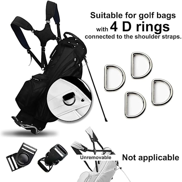 Bærbar golf skulderstropp golf bag stropp erstatning komfort skulder justerbar stropp golf bag