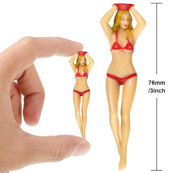 Funny Golf Tees Lady Bikini Girl Golf Tees 76 Mm/ 3 Inch Ladies Girl Golf Tees Plast Pin-up Golf Tees Hem Kvinnor