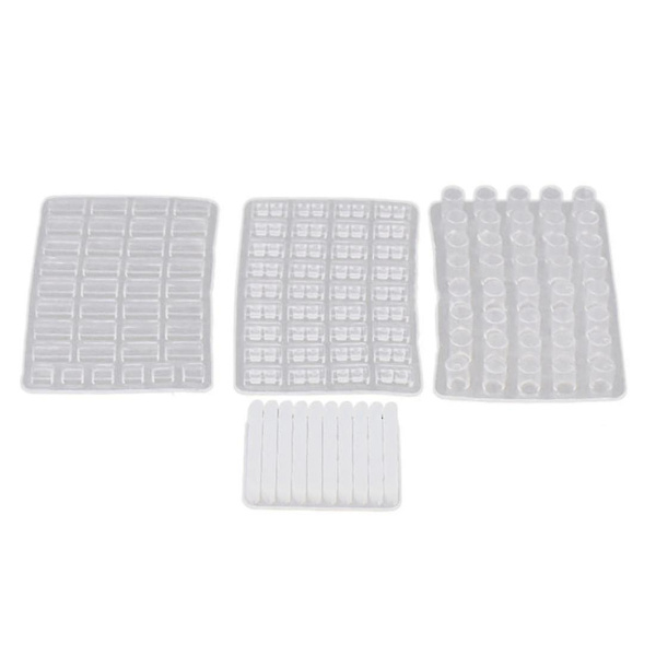 1/16 skala miniatyrmodell tegelformar, 4-pack simuleringstegelformar DIY-kit för sandbord Landsc -wf