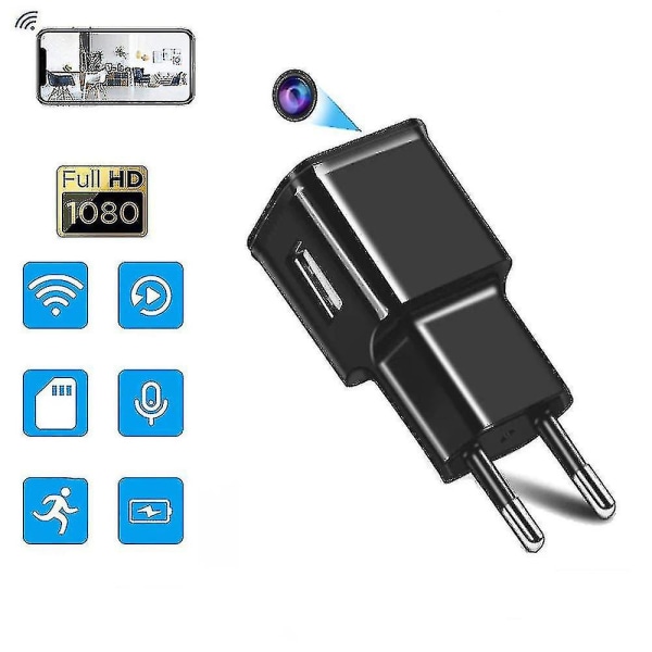 Övervakning Mini Hd S 1080p Wifi USB Videokamera Bärbar Dold Trådlös Laddare Plug Video Recorder