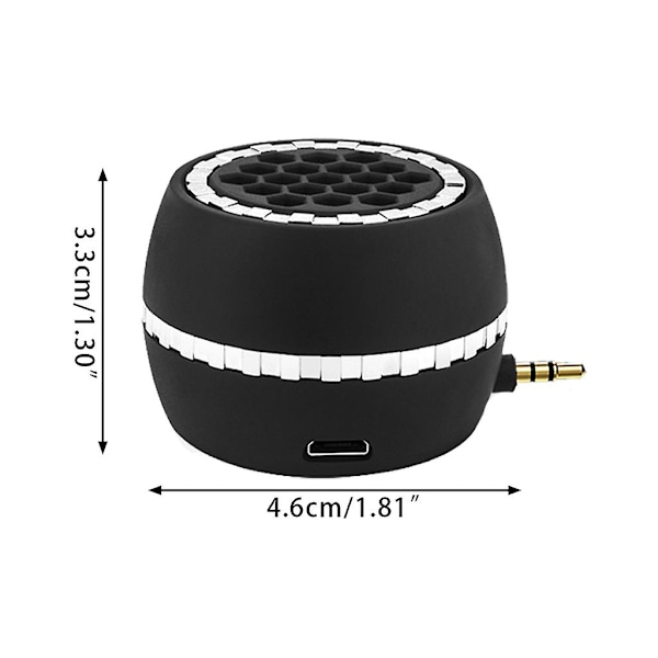 3,5 mm bærbar lydhøyttaler Mini Sound Box for smarttelefoner nettbrett bærbare datamaskiner