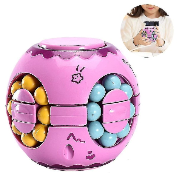 2 i 1 roterande spinner Magic Bean Infinity Cube Stress Relief Ball