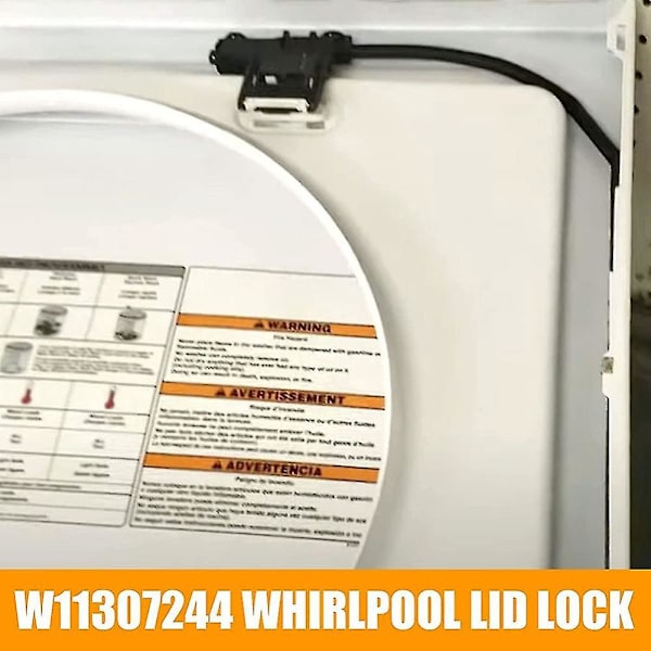 W11307244 W10682535 Vaskemaskine Låseafbryder til låg (3 ledninger) Passer til , vaskemaskine Låge