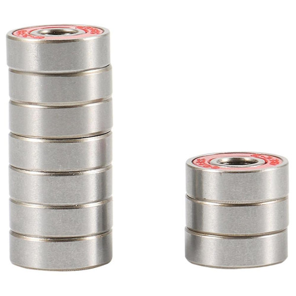 50 stk Abec-9 608 2rs Inline Roller Skate Hjul Lejer Røde Forseglede 8x22x7mm Aksel Hjul Lejer Anti