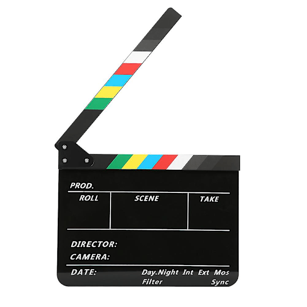 Ammattimainen elokuvafilmin clapperboard 30x25CM - Ohjaajan video-kohtaus-toimintatyökalu