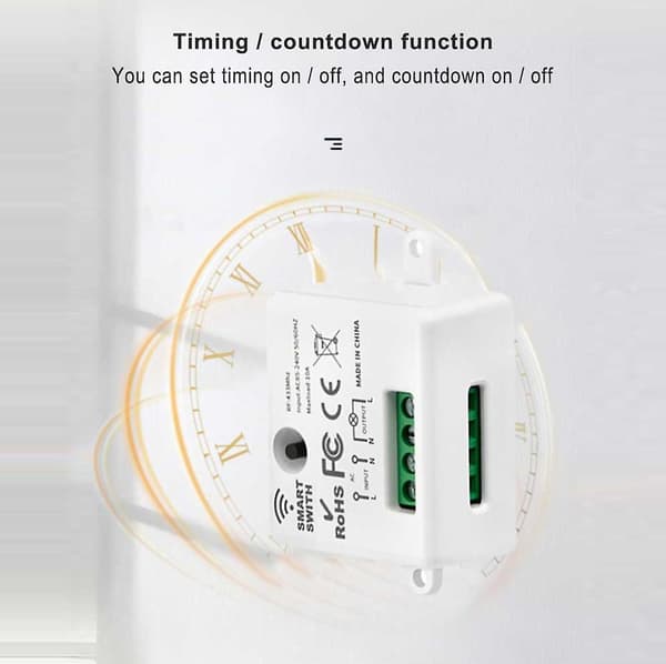Wifi Mini Switch Tuya Smart Life App Trykknap Lysswitch Rf 433mhz