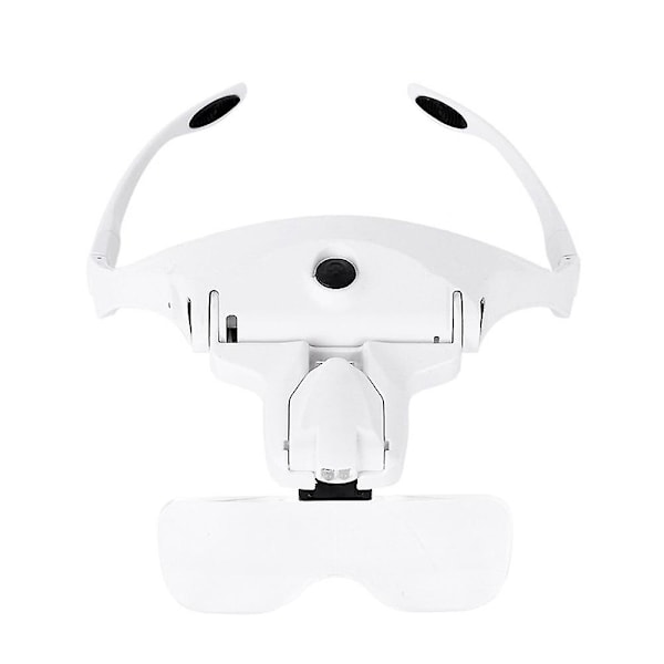 Embroidery 1.0x 1.5x 2.0x 2.5x 3.5x Adjustable 5 Lens Loupe Led Light Headband Magnifier With Lamp