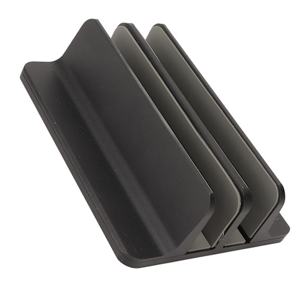 Aluminiumlegering Vertikal Dobbelt Laptop Stativ Holder med Kølefunktion, Sort