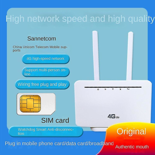 Cp102 hjemmeruter wifi trådløs til kablet til delt 4 nettverksport 4g ruter Eu-plugg